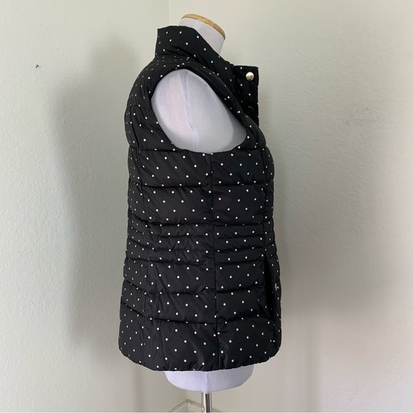 Charter club black and white polkadot puffer vest Full Zip Pockets Sz Petite S - Picture 12 of 16